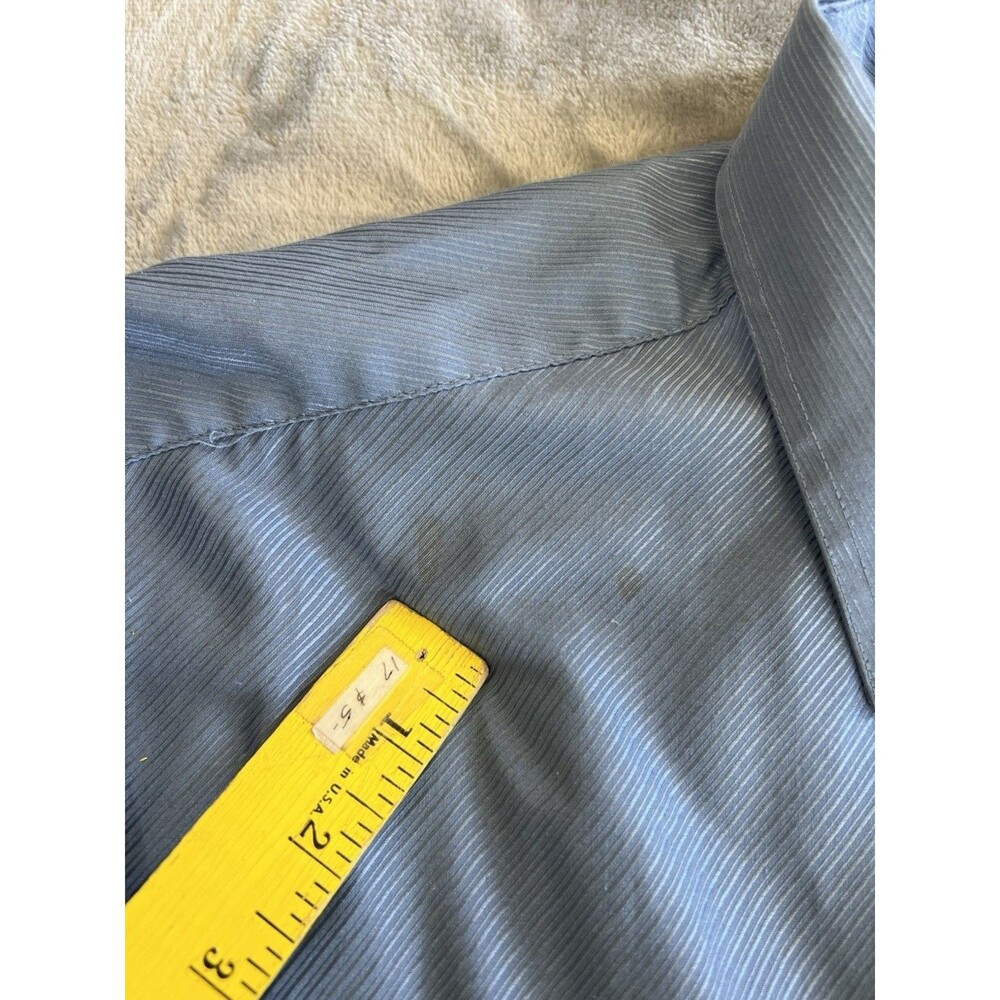 VTG 60s 70s Jacques Corbeau Tailored Fit Dagger Disco Shirt Size L Blue - Picture 3 of 9